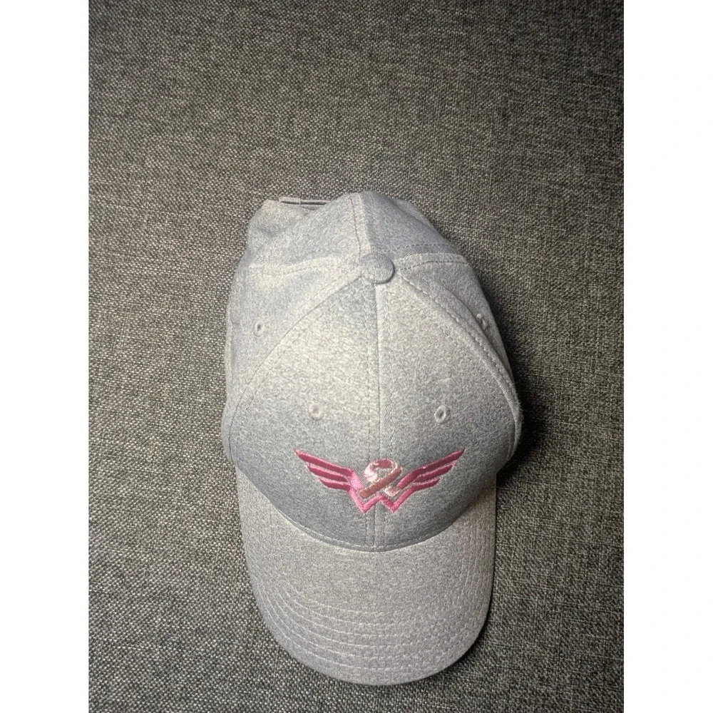 Women's Wonder Woman Pink Awareness Baseball Hat Cap Denim Curved Bill strapback
